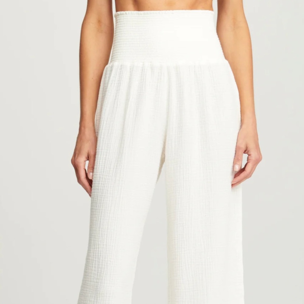 White Linen Beach Pants
